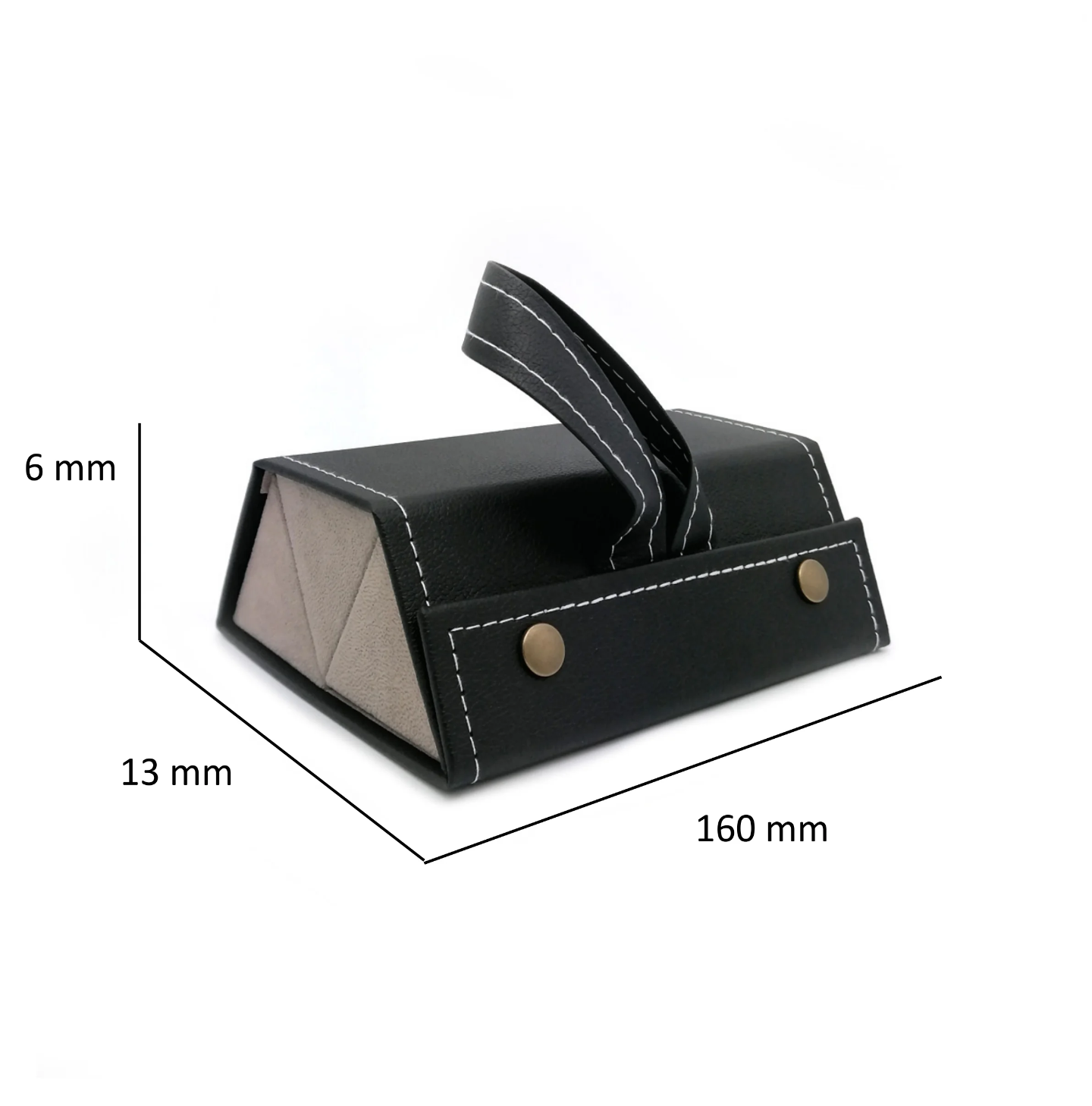 PU Leather 3-Slot Sunglasses Organizer – Portable Travel Case