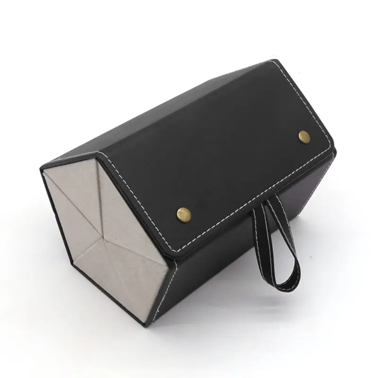 PU Leather 5-Slot Sunglasses Organizer – Foldable Travel Storage Case