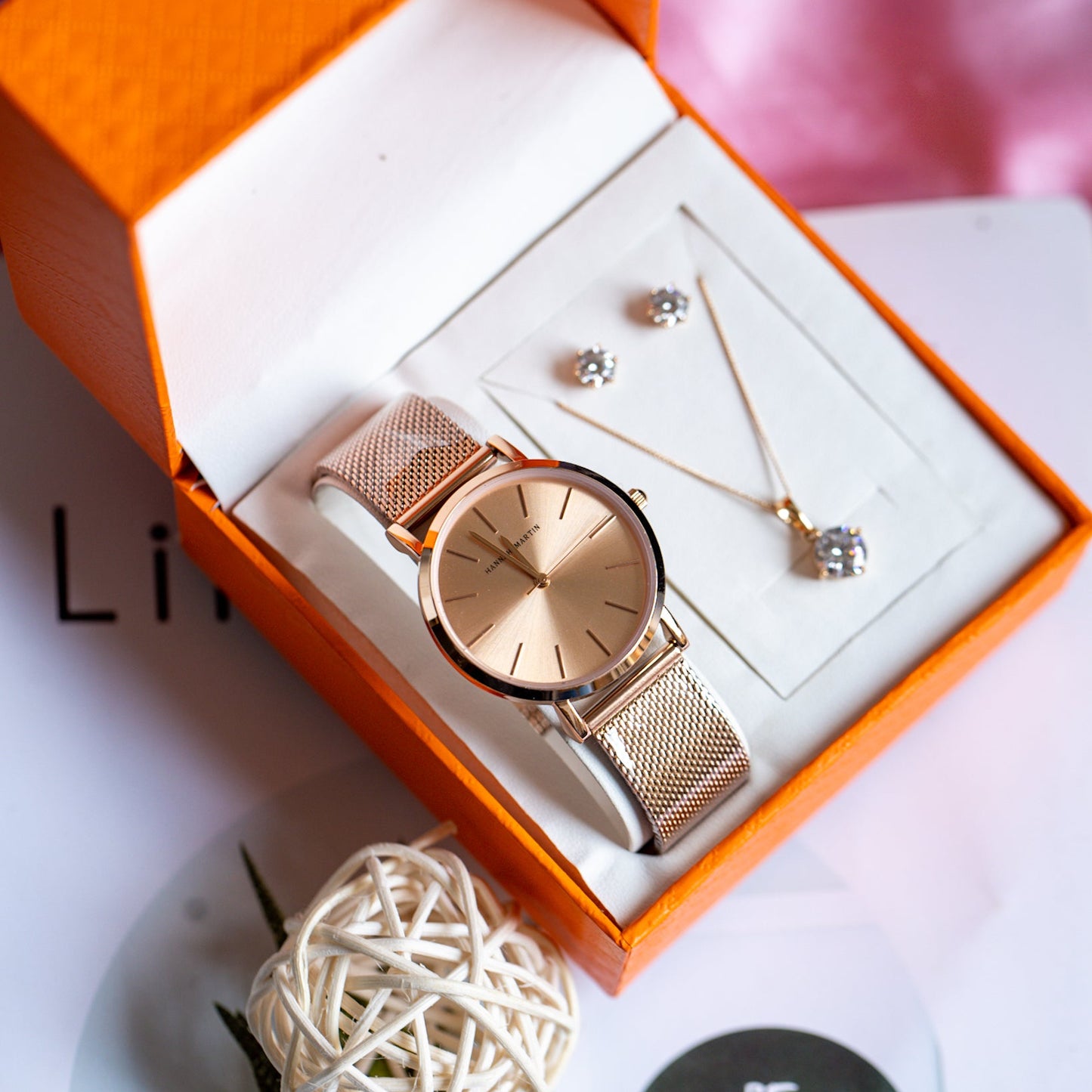 Hannah Martin Watch  wtih Xupin Necklace Gift Set – Ladies Gift Box (KES 4,500)