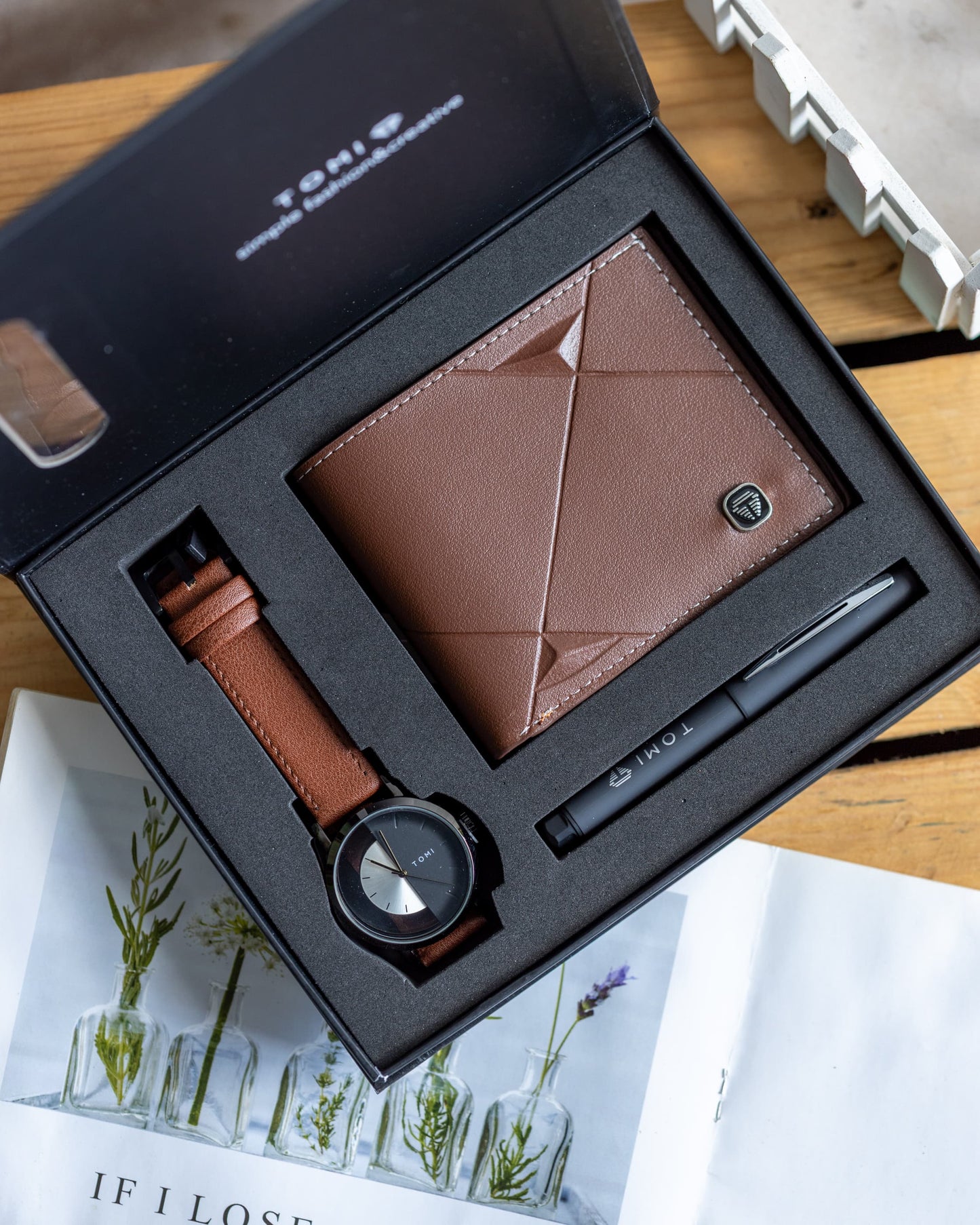TOMI Luxury Men’s Gift Set – Watch, Wallet & Executive Pen (The Perfect Gift at KES 3,500)