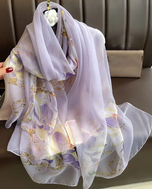 Premium Floral Chiffon Scarf for Women — Lightweight Elegant Shawl & Wrap | Valentines Gift Shop Nairobi