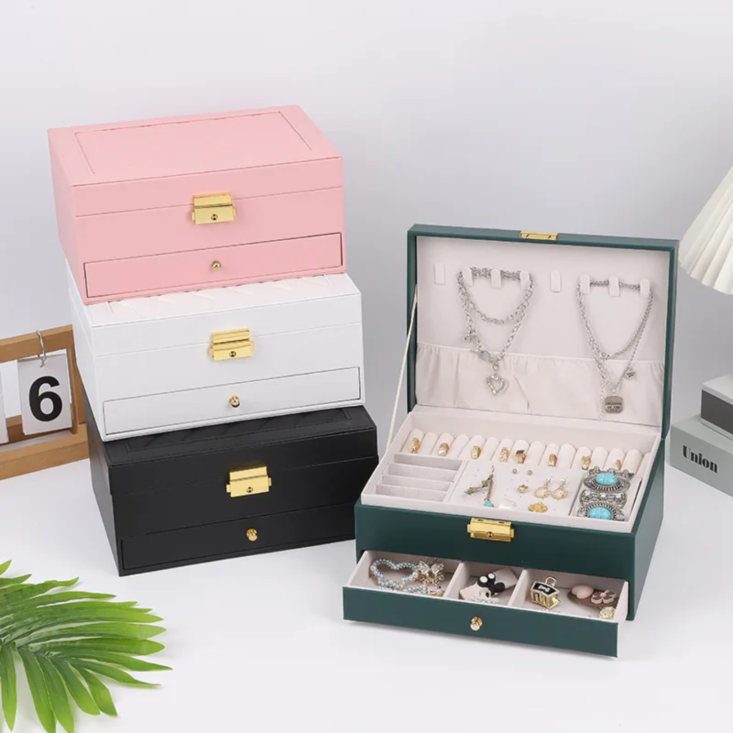 2 tier jewery organizer box