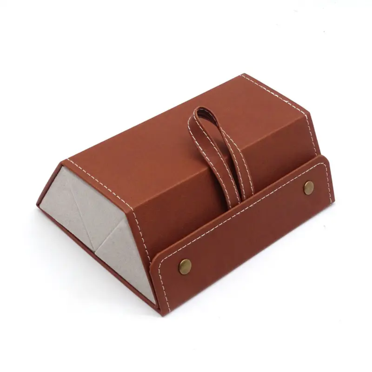 PU Leather 3-Slot Sunglasses Organizer – Portable Travel Case