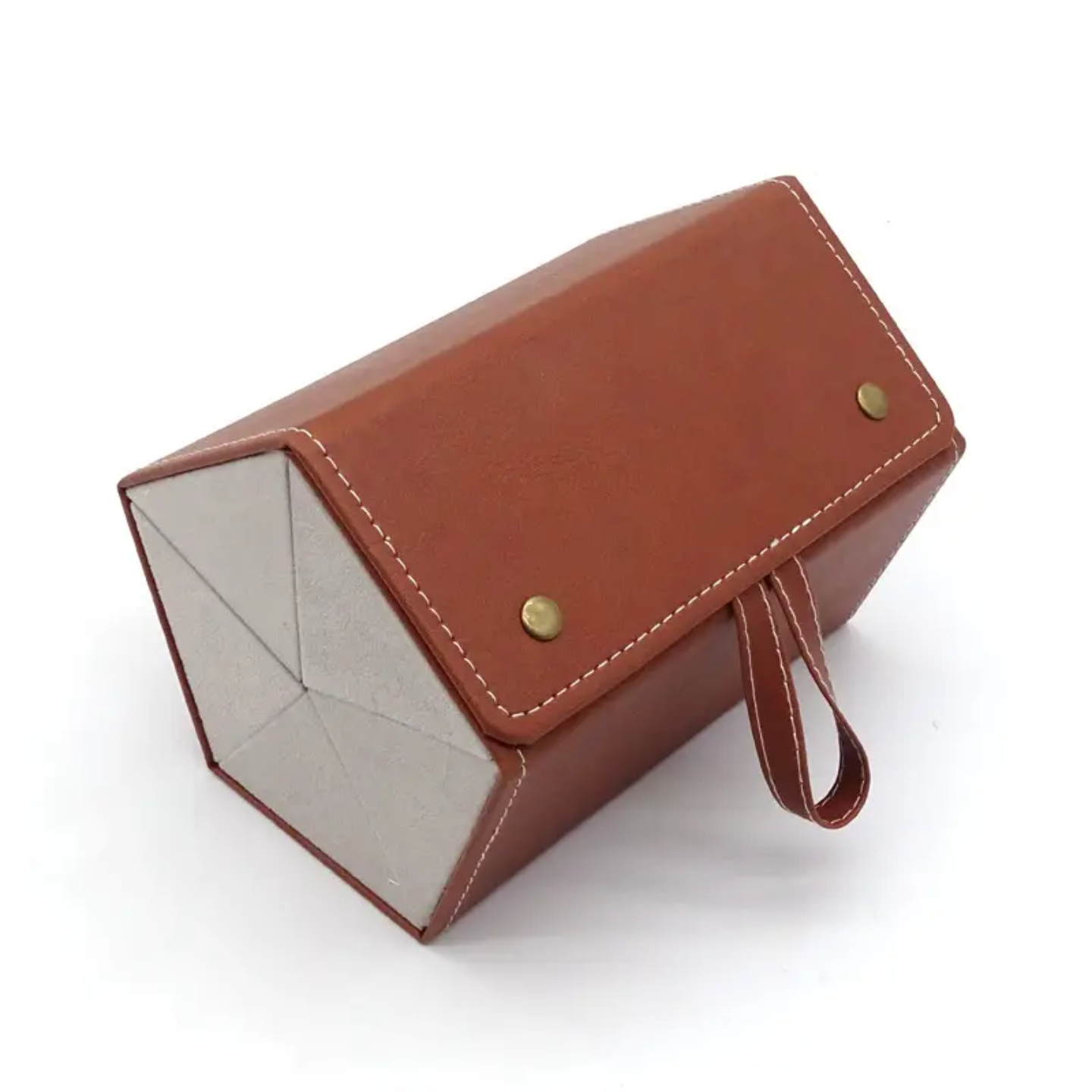 PU Leather 5-Slot Sunglasses Organizer – Foldable Travel Storage Case