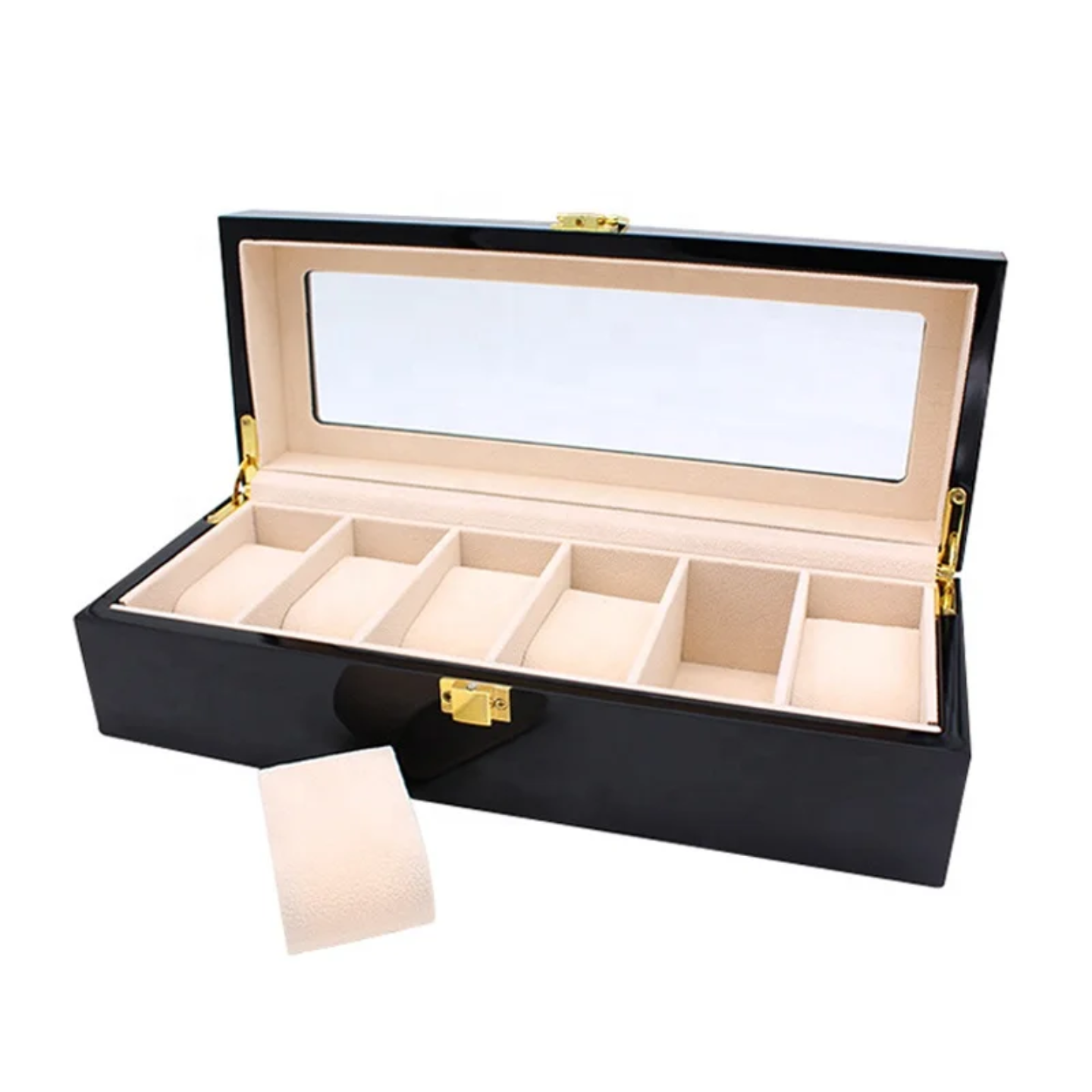 Premium Wooden 6-Slot Watch Organizer Box – Luxury Watch Display Case in Kenya