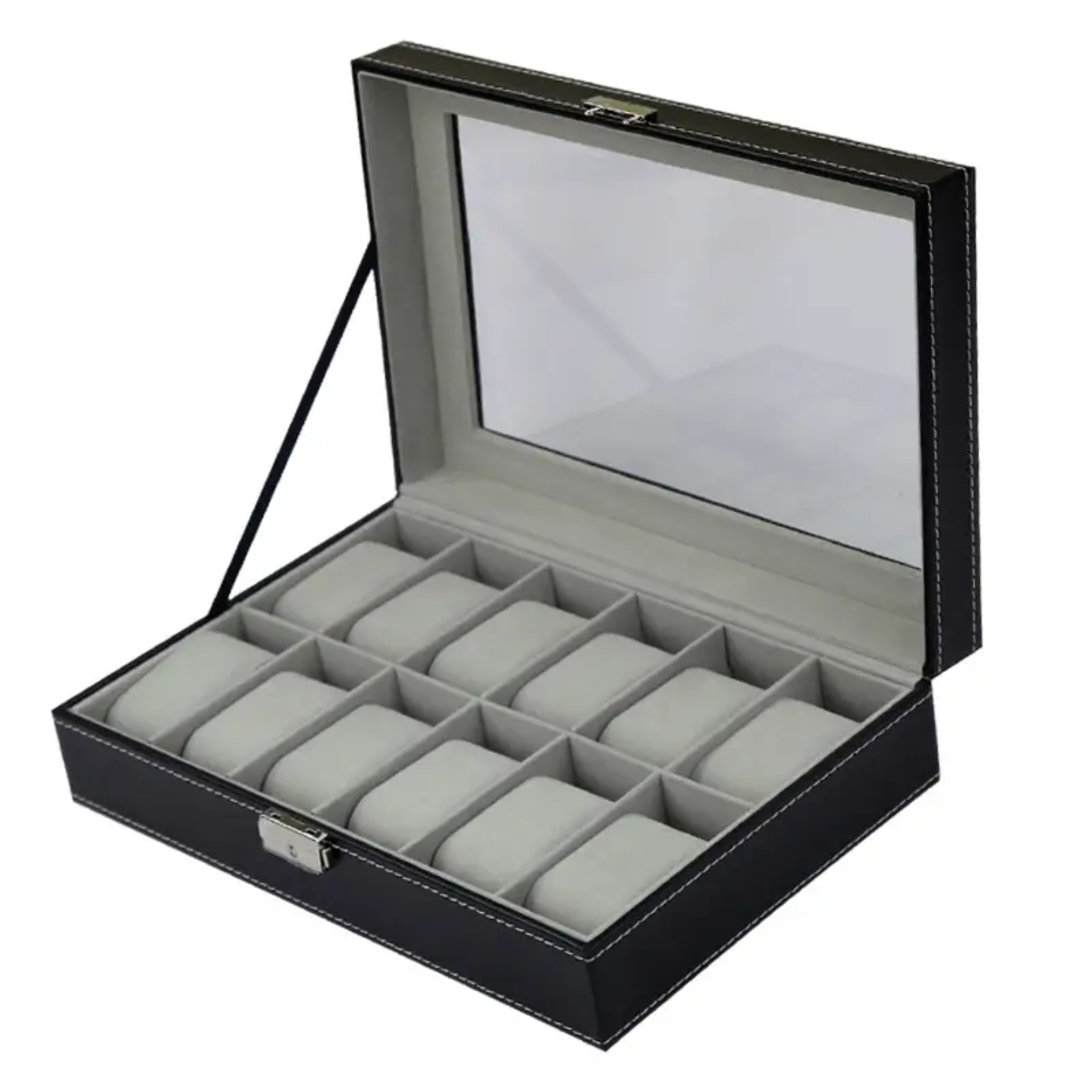 Genuine Leather 12-Slot Watch Organizer Box with Lock & Key – Luxury Watch Storage Case in Kenya