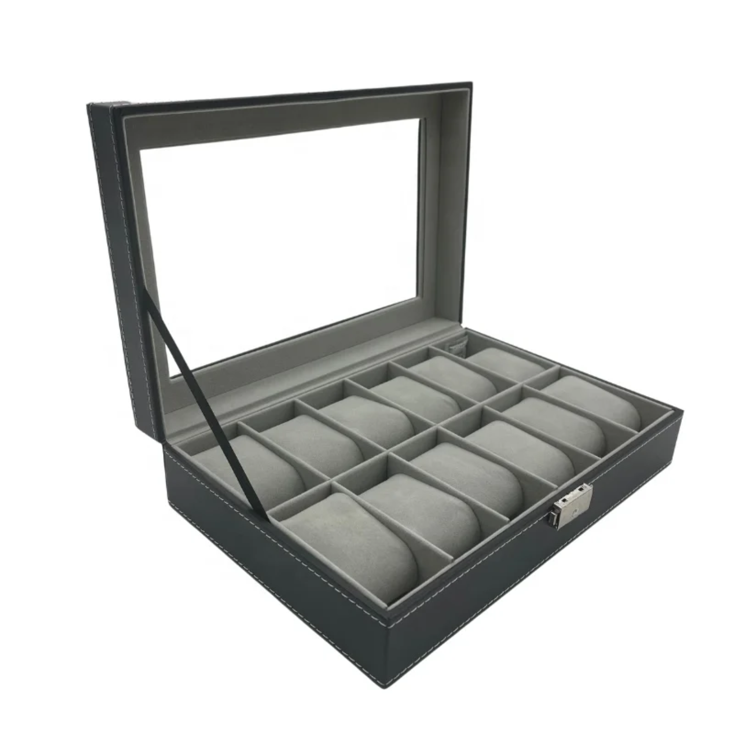 Genuine Leather 12-Slot Watch Organizer Box with Lock & Key – Luxury Watch Storage Case in Kenya