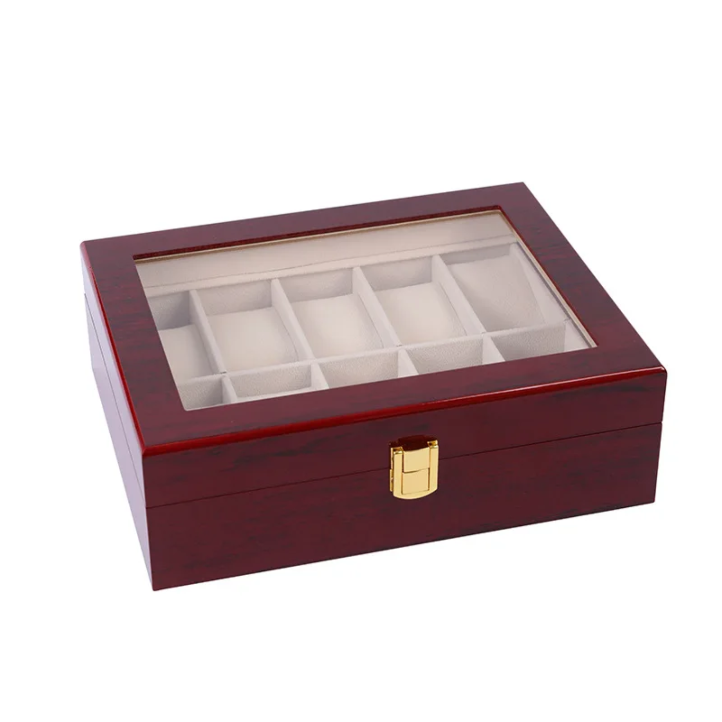 Premium Wooden 10-Slot Watch Organizer Box – Luxury Watch Display Case in Kenya