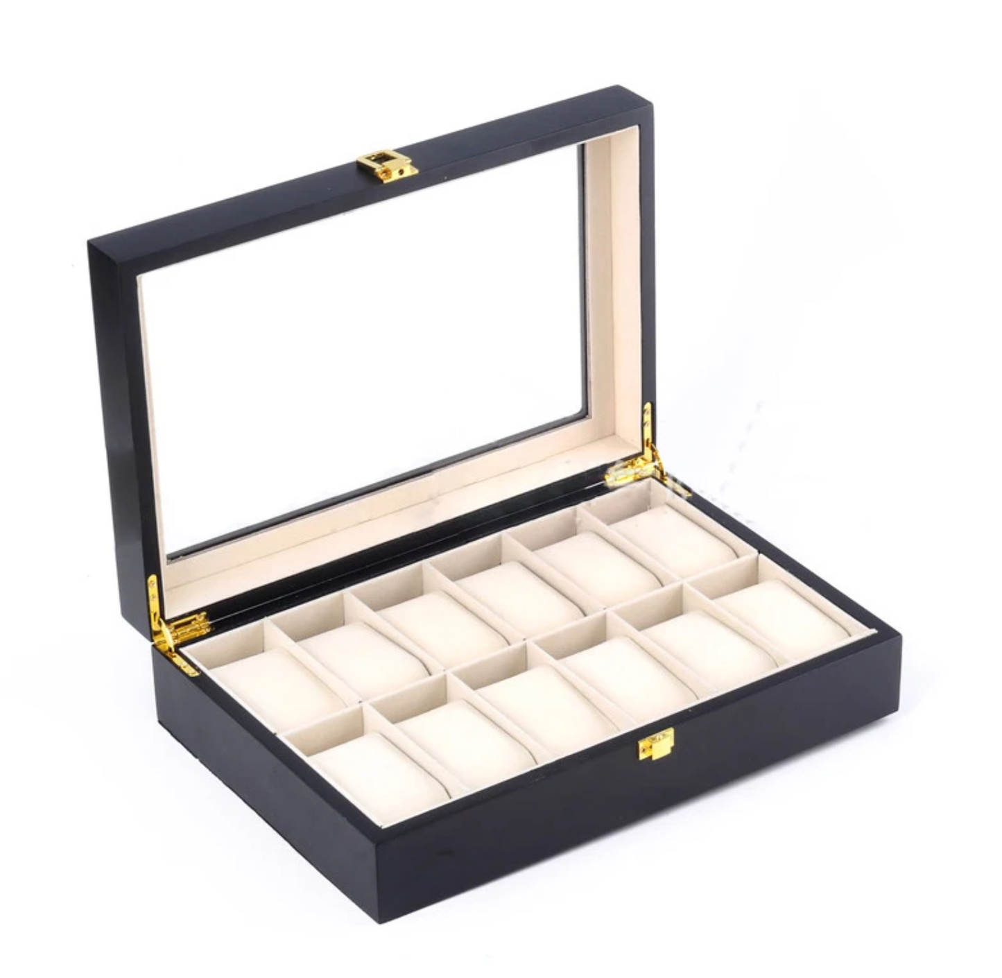 Premium Wooden 12-Slot Watch Organizer Box – Luxury Watch Display Case in Kenya