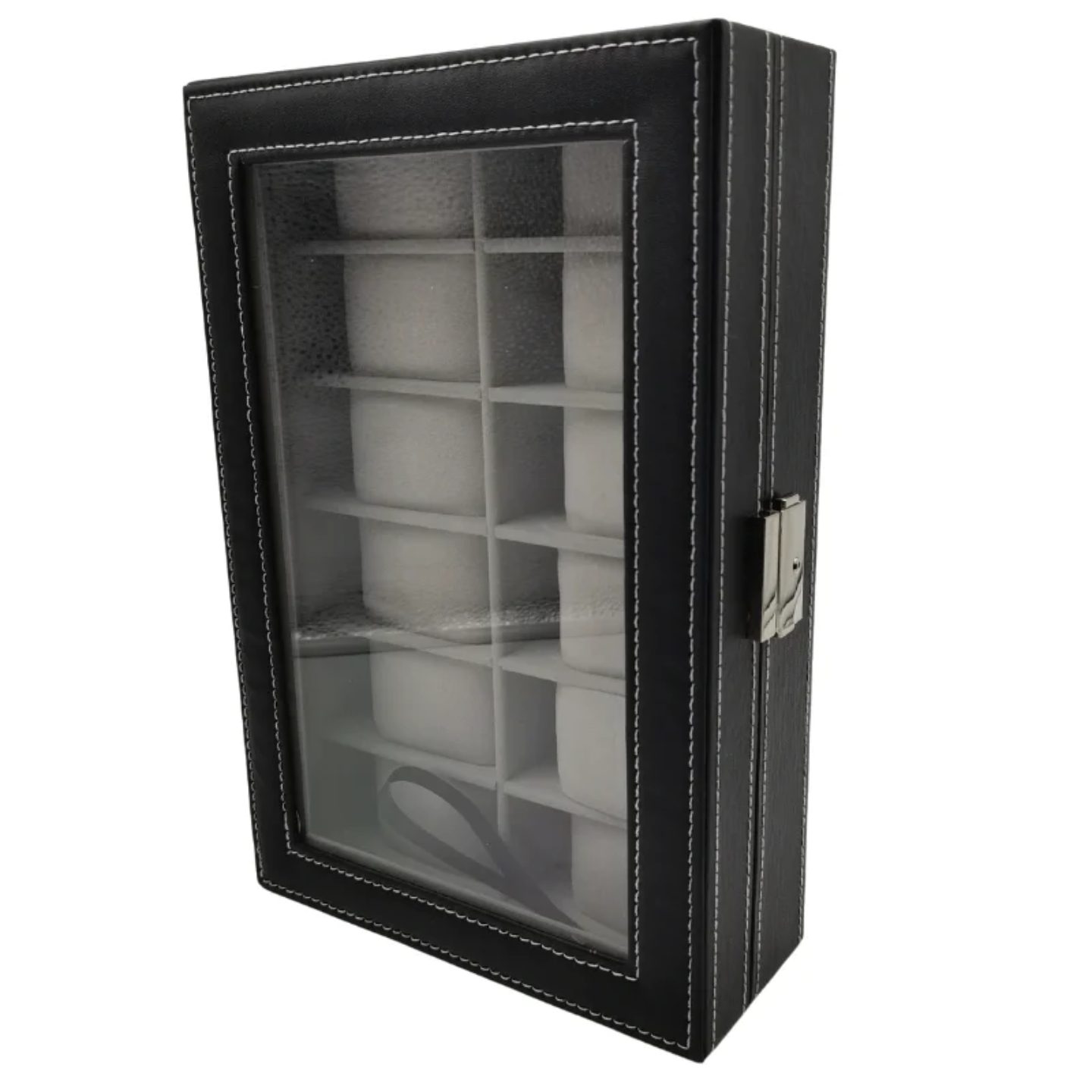 Genuine Leather 12-Slot Watch Organizer Box with Lock & Key – Luxury Watch Storage Case in Kenya