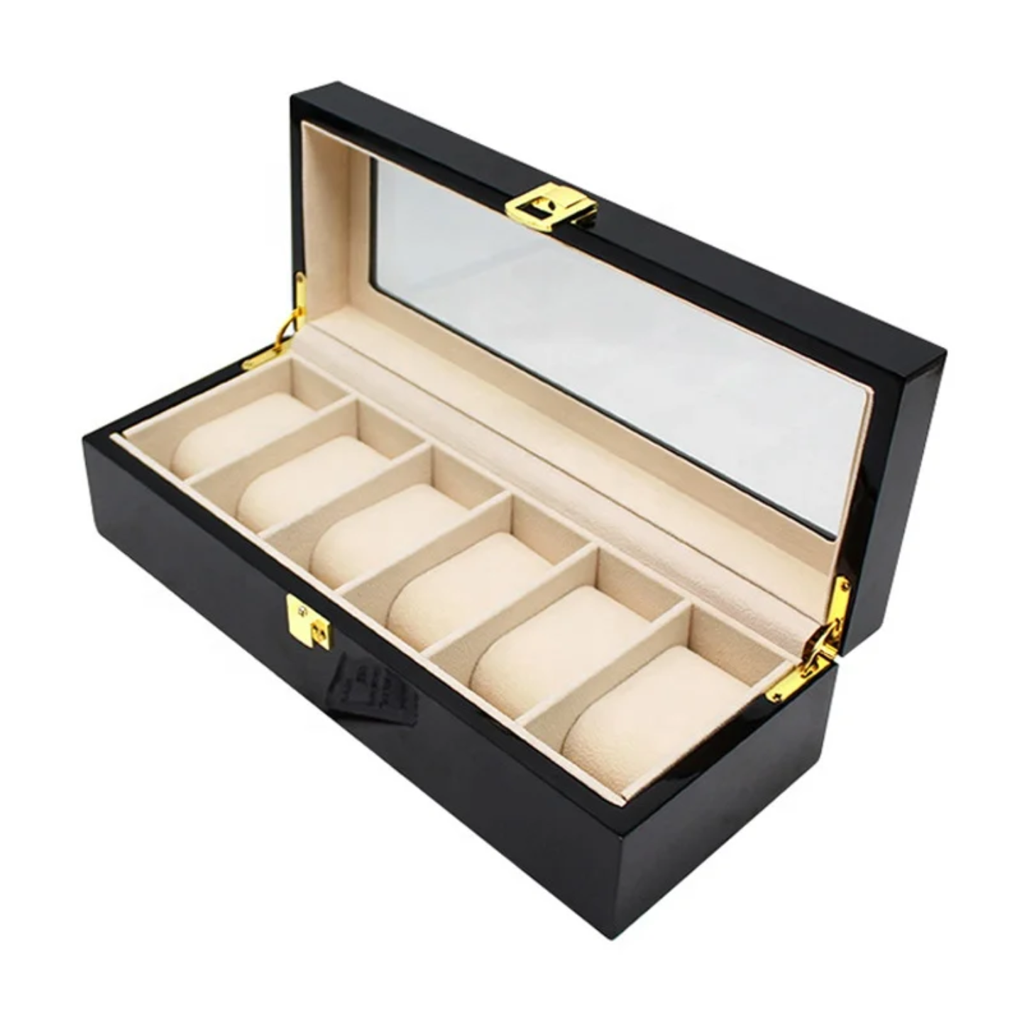 Premium Wooden 6-Slot Watch Organizer Box – Luxury Watch Display Case in Kenya