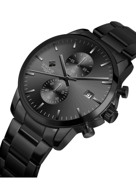 WWoor 8844 Chronograph – Black Steel Executive Edition